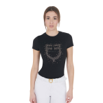 T-SHIRT DONNA EQUESTRO MOD. PINK DIAMOND LOGO